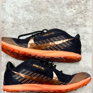 Black and Orange unisex Nike Training Shoes size 1.5